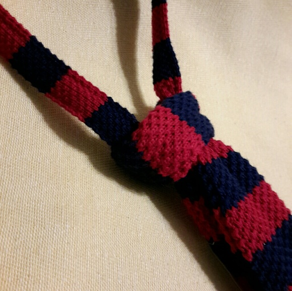 Mud Pie Infant Sweater Knit Tie (Red/Blue) - Picture 2 of 5